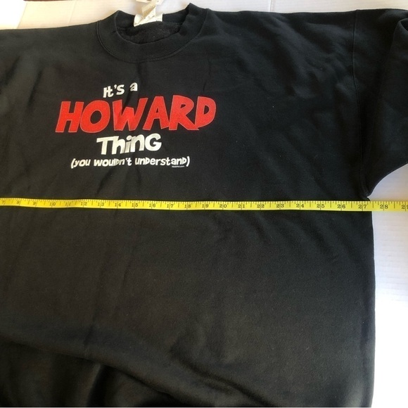 Ink Pixi It’s a Howard Thing Graphic Black Oversized Sweatshirt Size XL (46-48) - Picture 8 of 11
